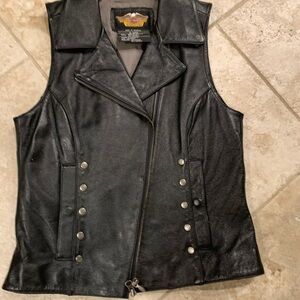 Harley-Davidson Black Leather Biker Vest